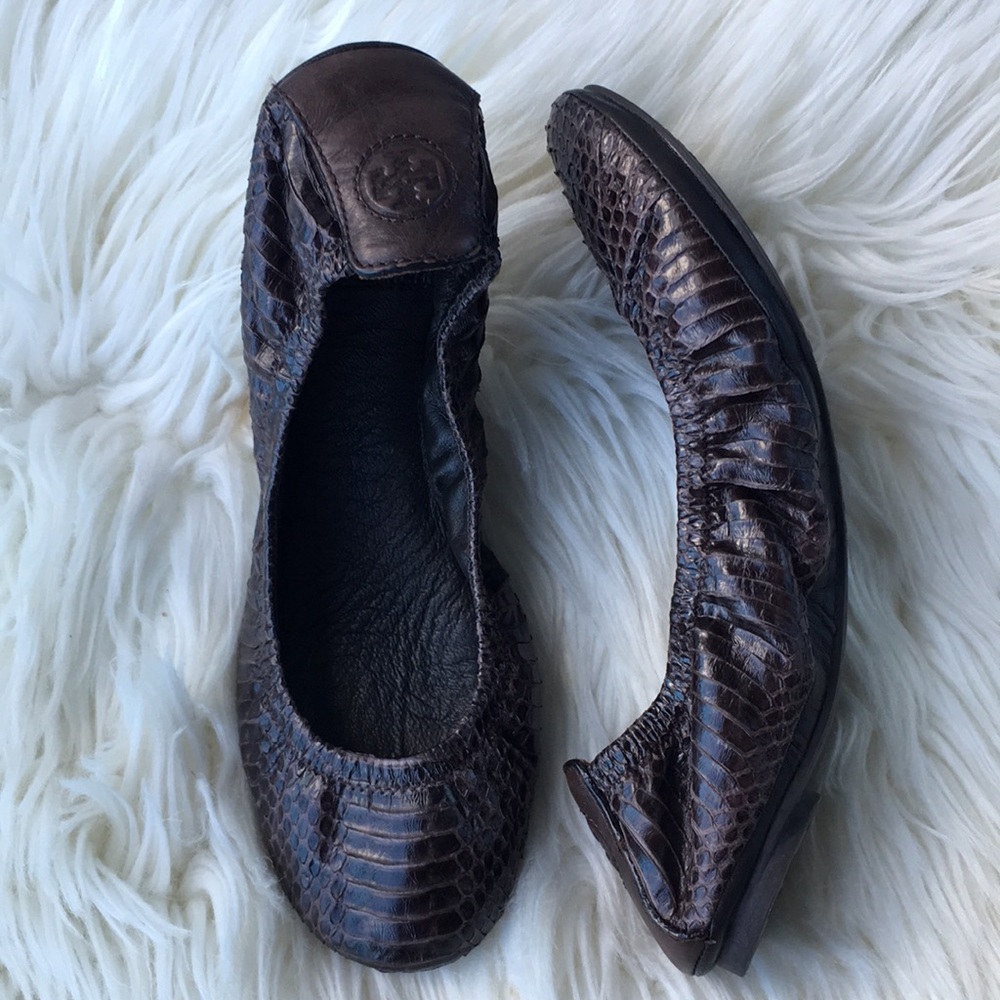 Tory Burch “Eddie” Pythons Snake Ballet Flats - image 3